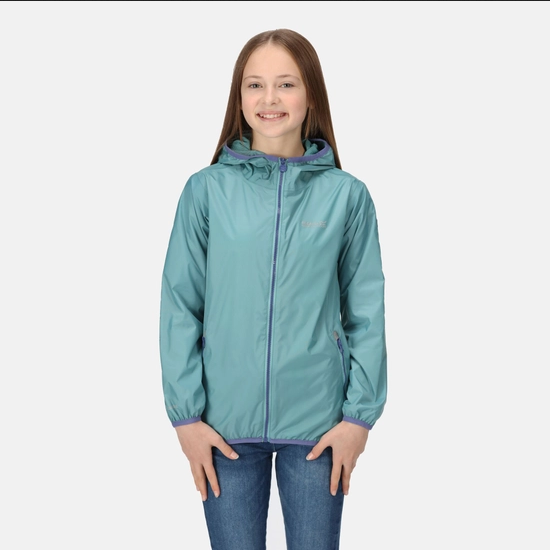 Regatta Lever II packaway regenjas kids Bristol Blue