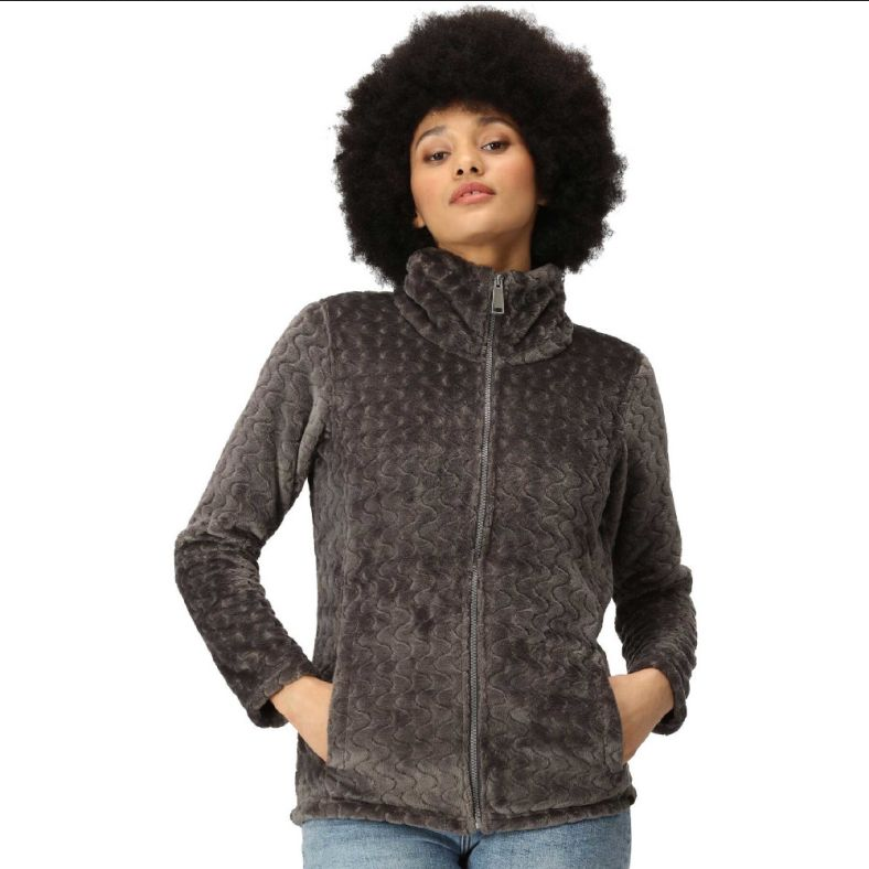 Regatta Fleece dames dark grey wavy