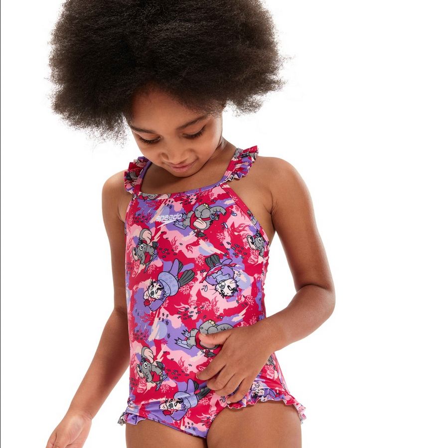 Speedo printed Frill Thinstrap kleuter badpak meisjes