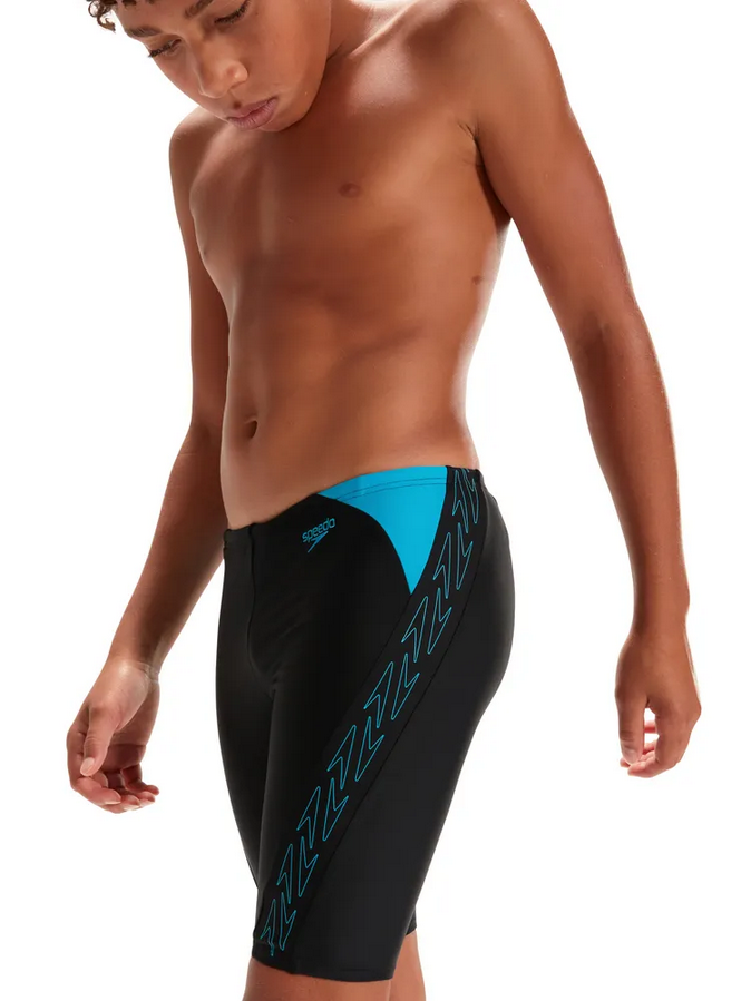 Speedo Splice Jammers - Hyperboom Bolt jongens zwart-Blauw