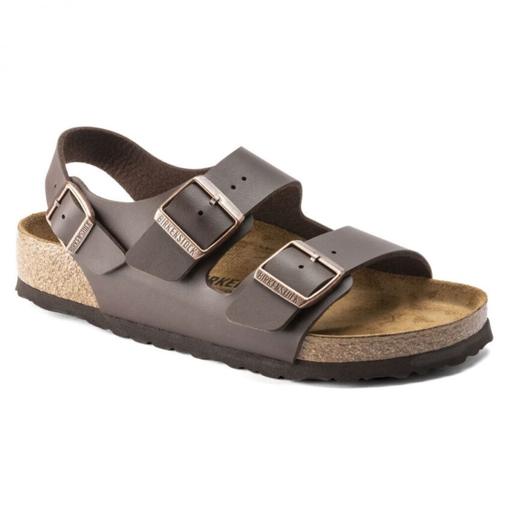 BIRKENSTOCK Sandaal Milano volleder donker bruin