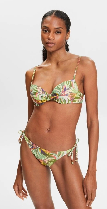 Esprit Gewatteerd bikiniset met beugels Palm Beach groen