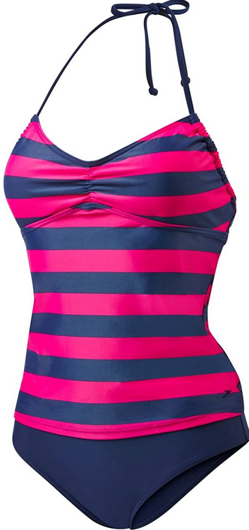 Speedo tankini TIE Band Navy/Electric Pink