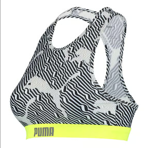 Puma bikini set All Over Print High Neck Top zwart/wit