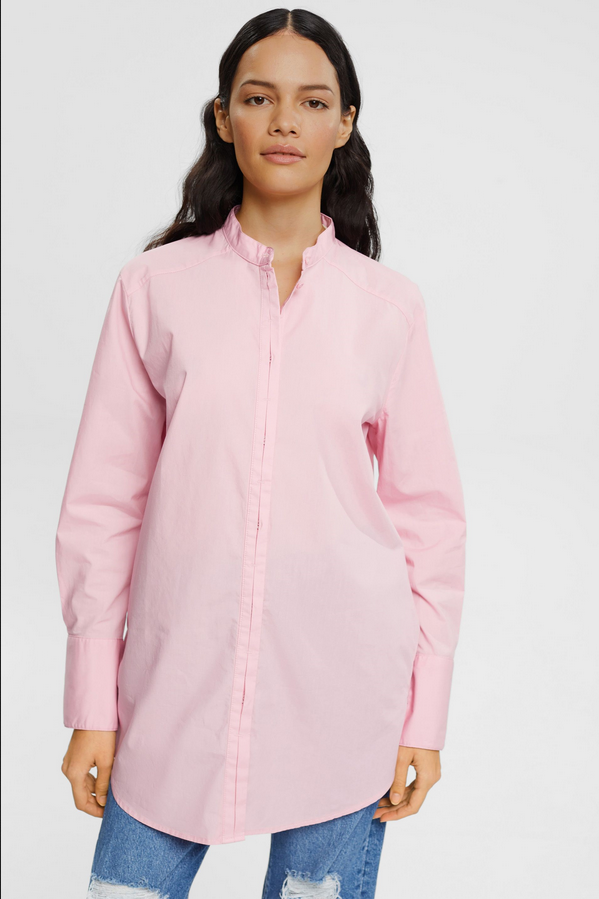 Esprit Blouse met ronde hals LIGHT PINK