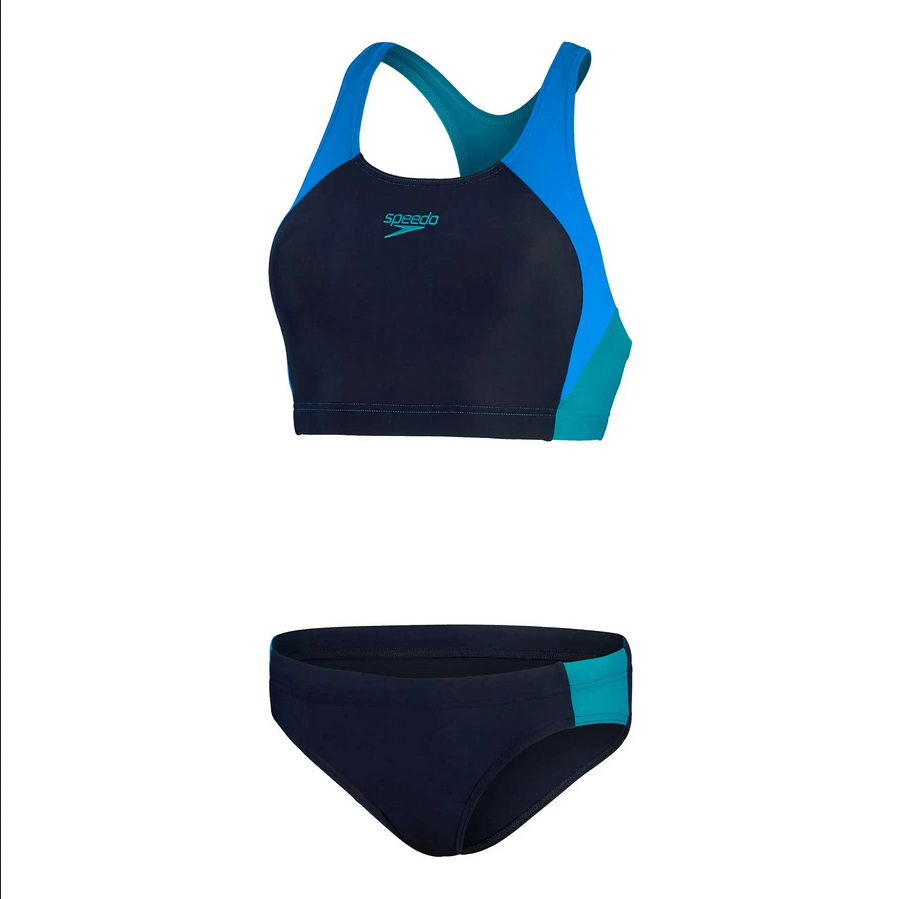 Speedo Colourblock Splice Bikini dames donkerblauw