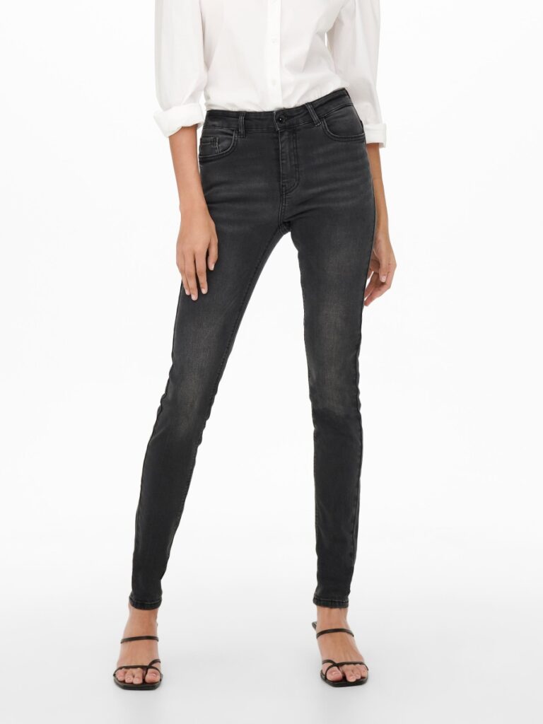 JDY BLUME MID WAIST SKINNY jeans zwart