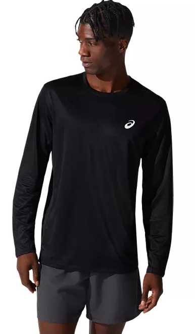 Asics core running shirt lange mouw heren zwart