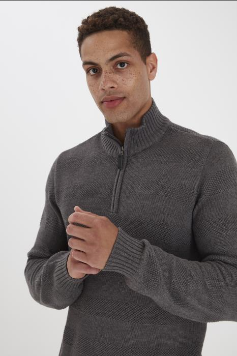 Blend Larkhill Halfzip pullover anthraciet