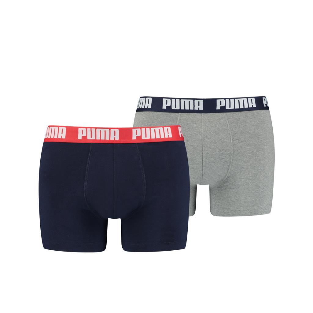 PUMA Boxershort Basic 2-pack blue grey melange