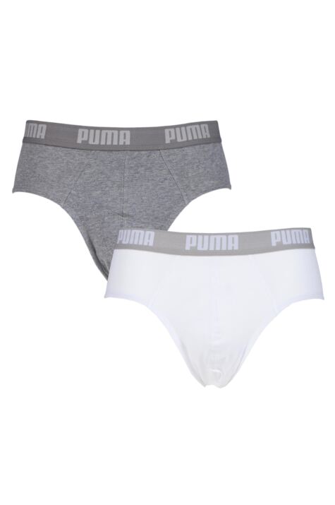 Puma Briefs 2st everyday denim comfort grijs / wit