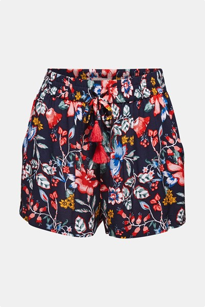 Esprit Geweven short met bloemenprint