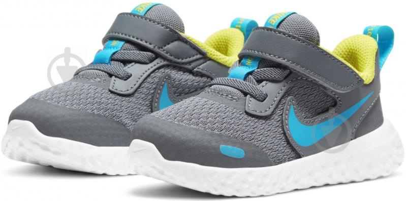 NIKE Revolution 5 sneaker kids Grey/Chlorine Blue