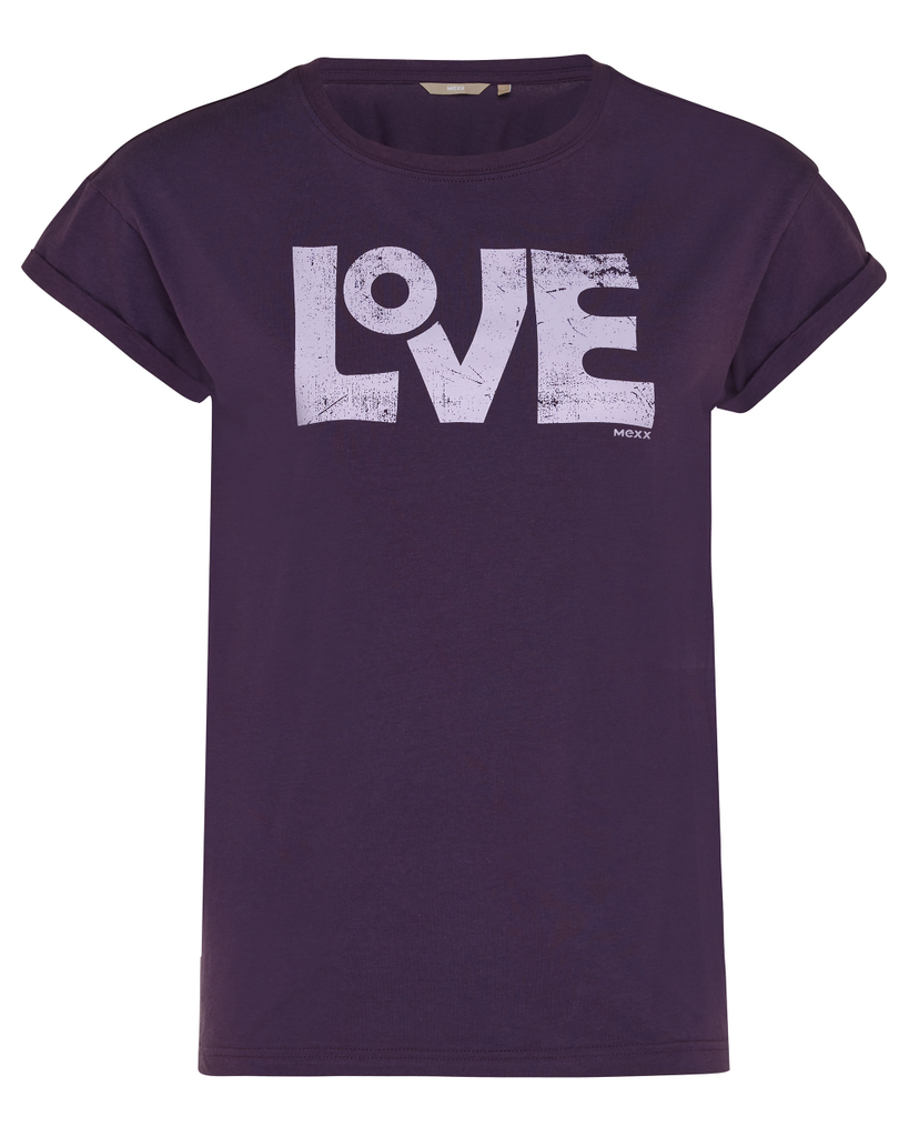 Mexx T-Shirt paars Love