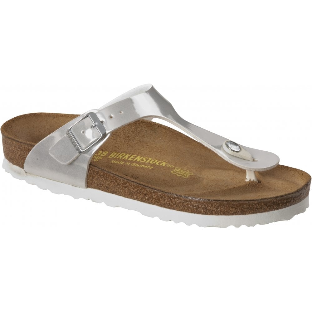 Birkenstock Teenslippers Gizeh witte lak