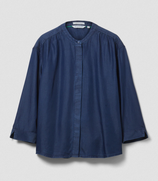 Tom Tailor Blouse denim look clean mid stone blue