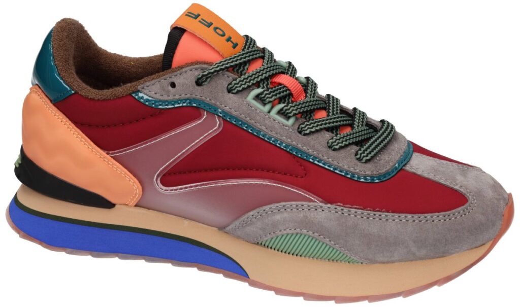 Hoff THE JAMES sneaker dames bordeaux-oranje-grijs