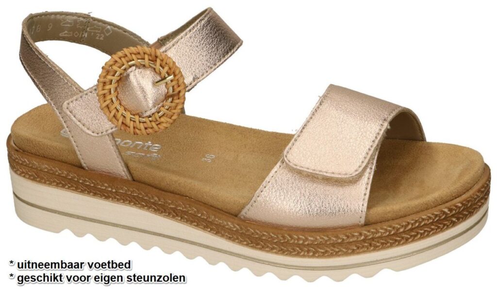 Remonte Sandalen Dames roze goud metallic