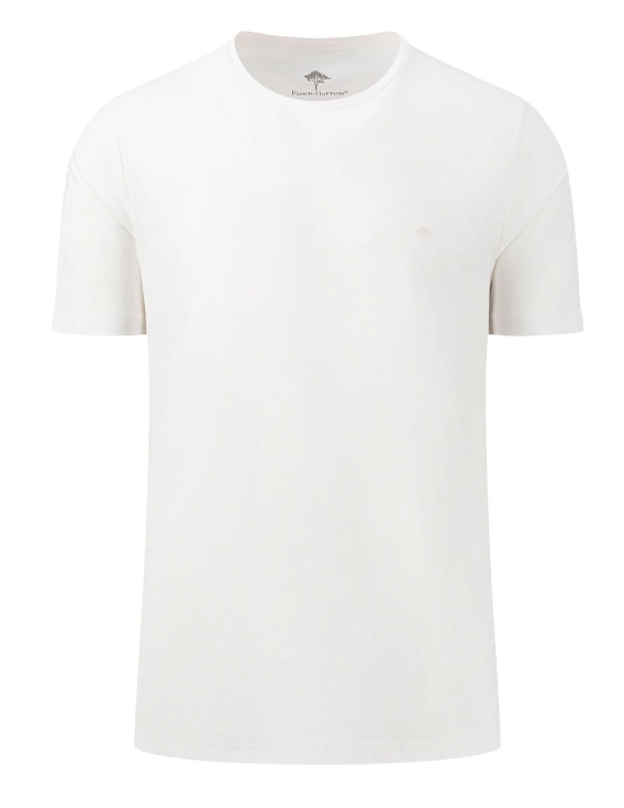 Fynch Hatton T-shirt met ronde hals wit