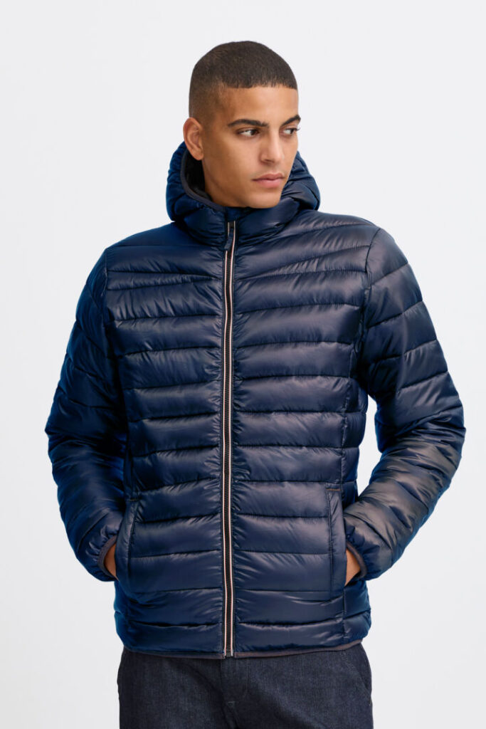 Blend puffer jas met kap Forest Night groen