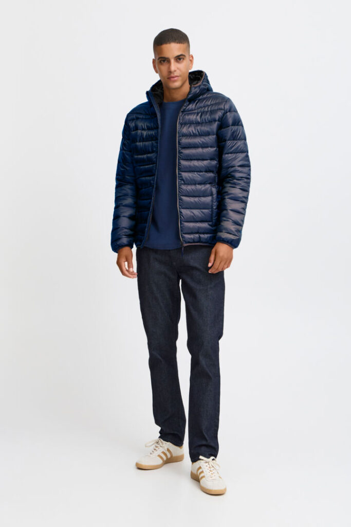 Blend puffer jas met kap Dress Blues blauw