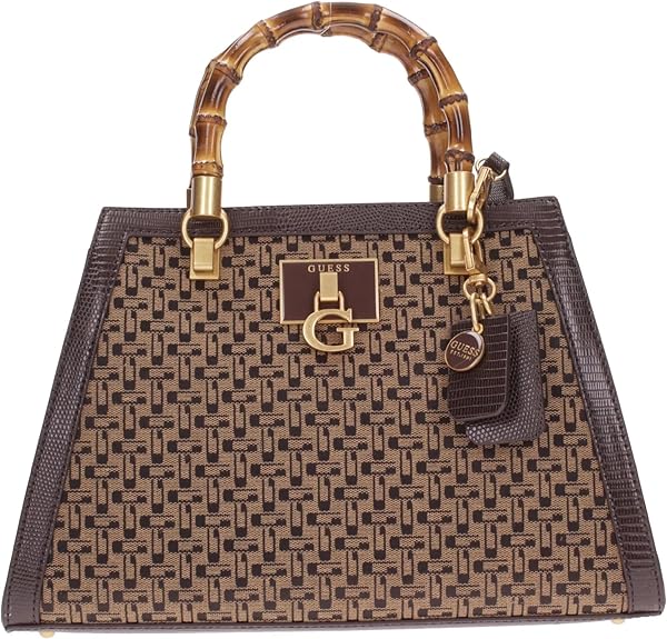 GUESS Stephi bamboo bruine handtas met logo