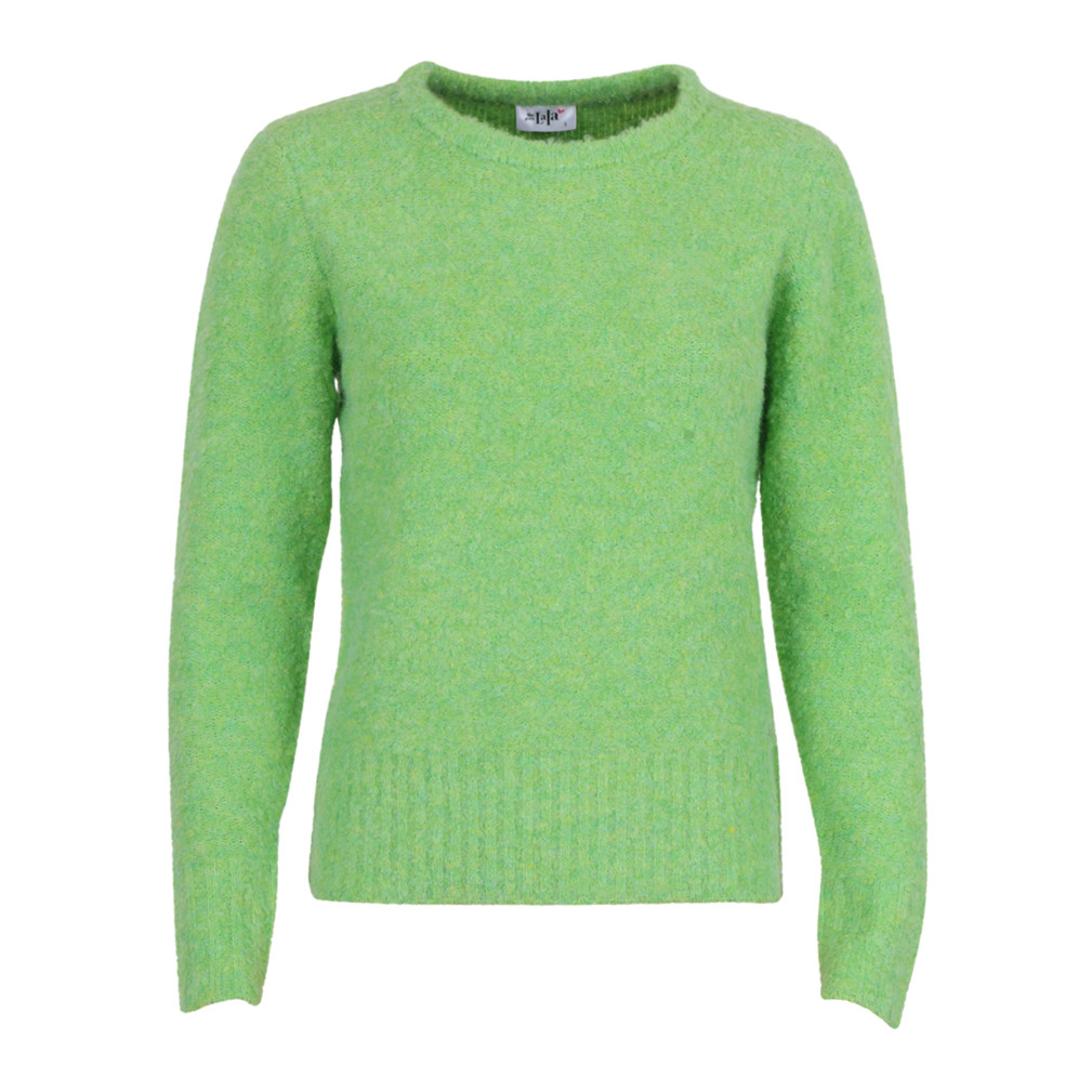 She Goes LaLa Callista pull ronde hals groen