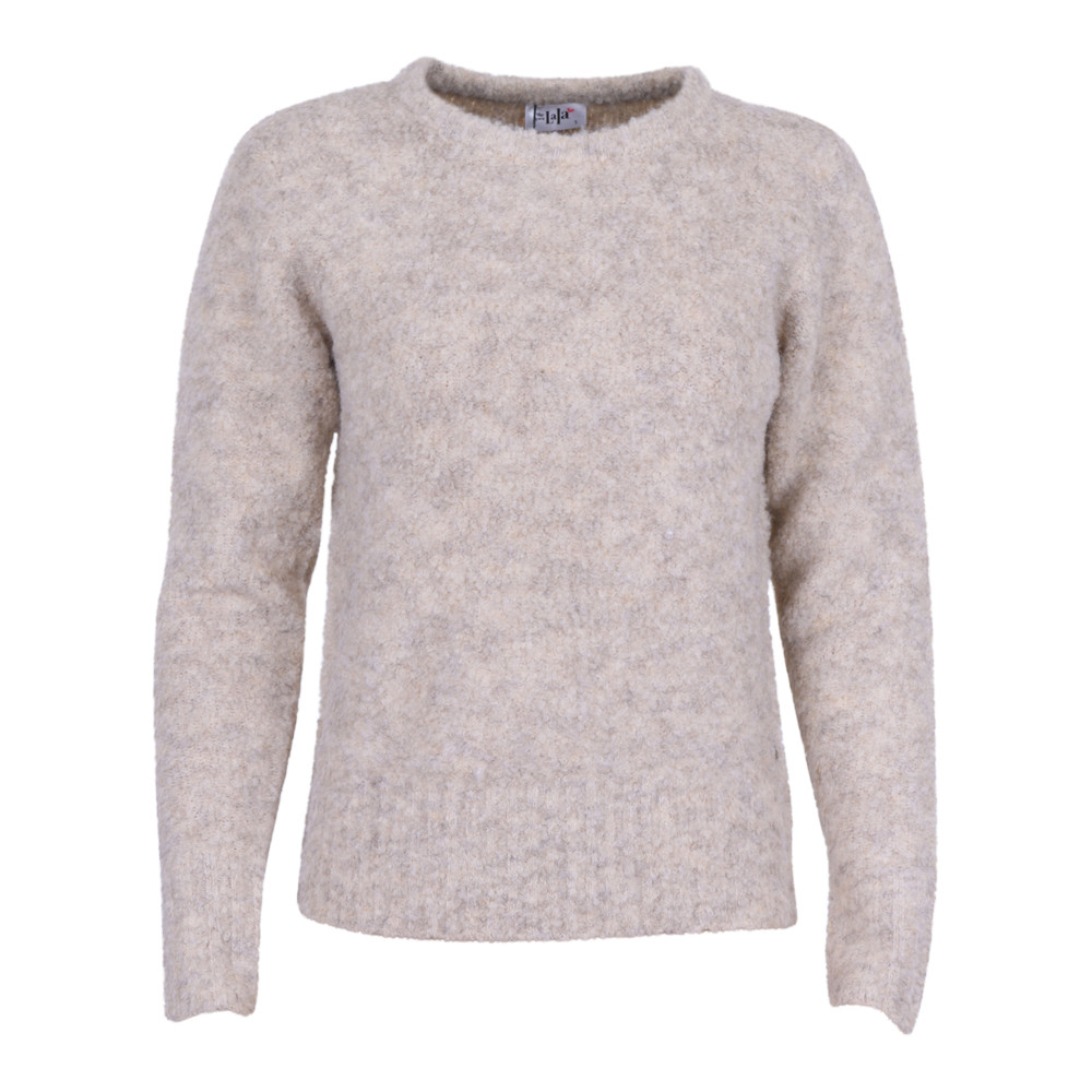 She Goes LaLa Callista pull ronde hals beige