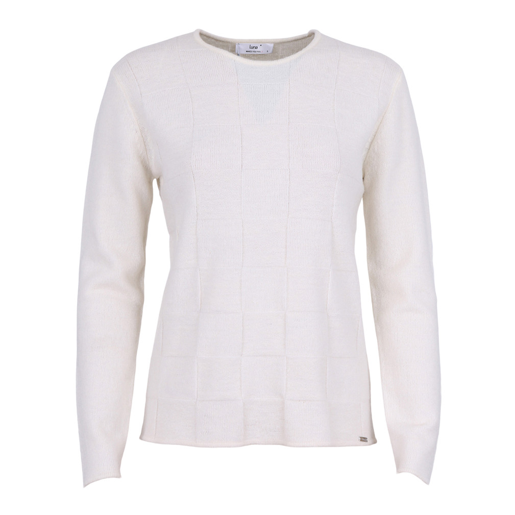 She Goes LaLa Cleo pull ronde hals off-white