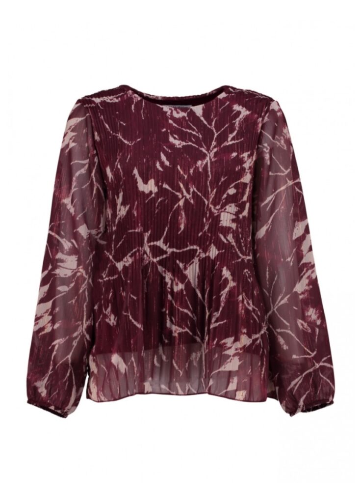 Zabaione Claraa blouse met print vino