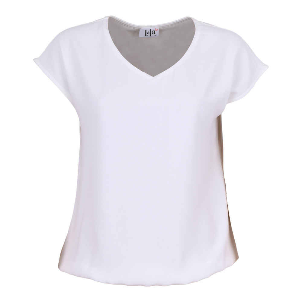 She Goes LaLa Dorianne blouse met V-hals wit