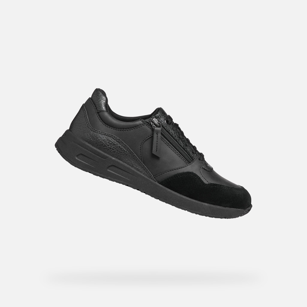Geox Bulmya lage sneaker met rits dames navy