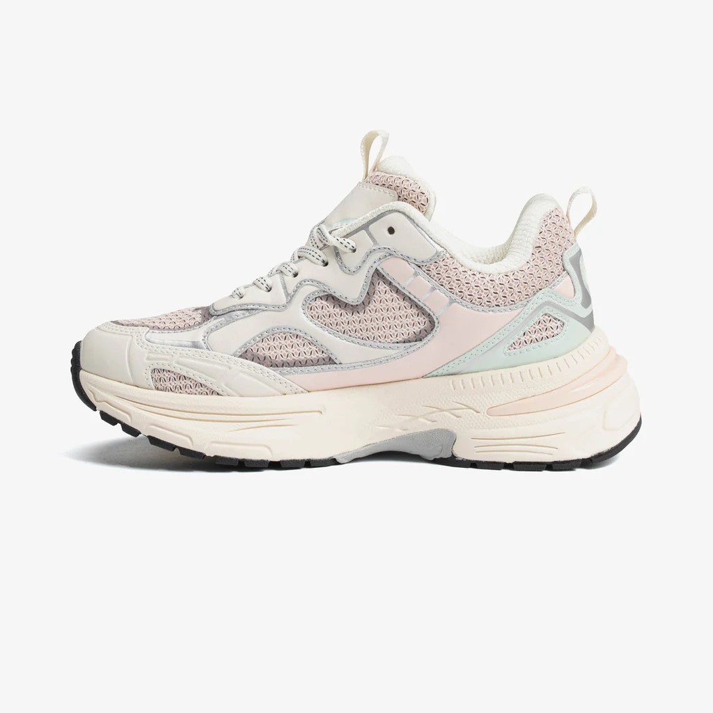 SJ Ibiza sneaker dames pastel mesh wit/pink