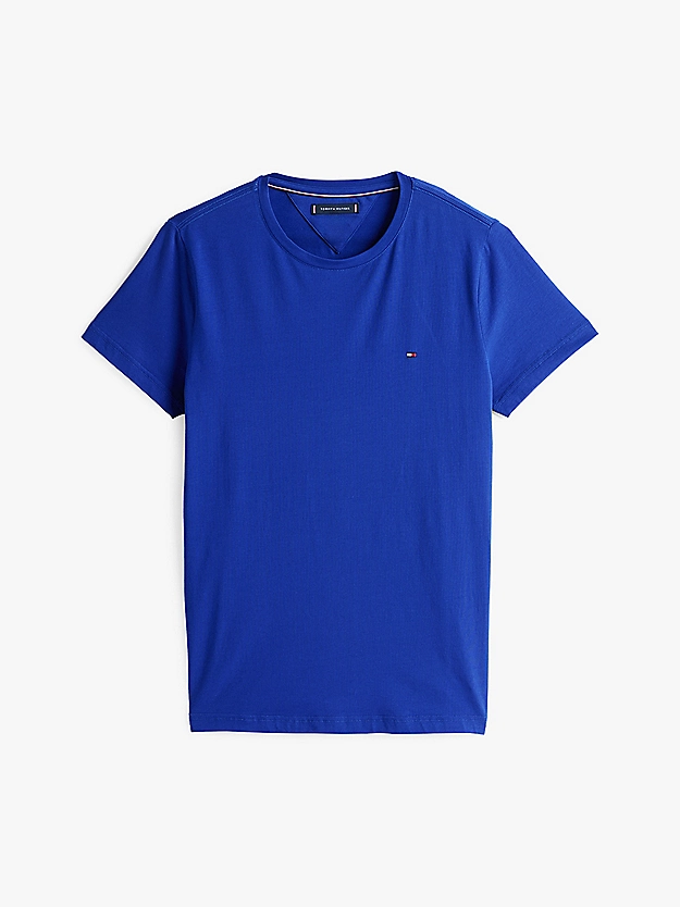 Tommy Hilfiger Slim fit T-shirt met ronde hals heren blauw