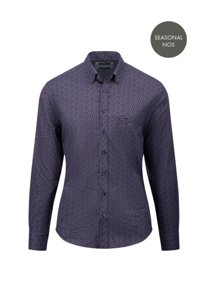 Fynch Hatton hemd lange mouw leaf print