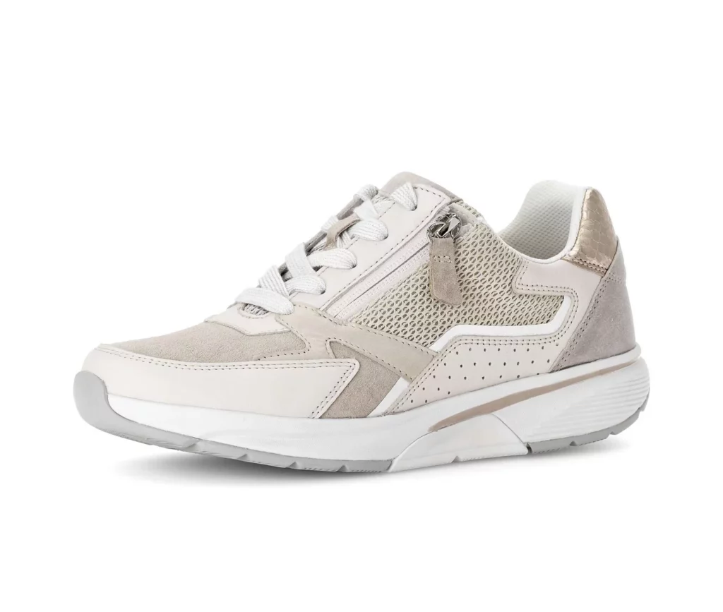 Rolling soft veterschoen met rits beige