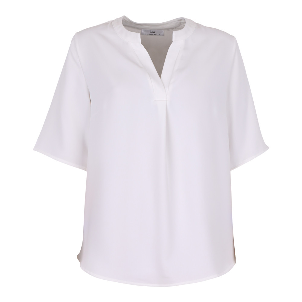 Luna Julie blouse opstaande kraag off-white