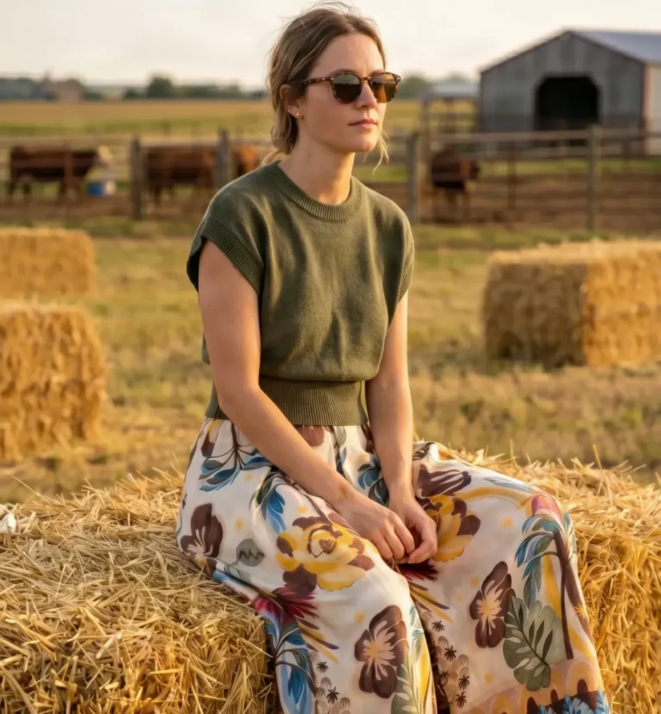 Just Woman by Matteo Budapest mouwloze trui khaki