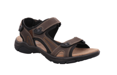 Rohde sandaal met velcro Nubuk espresso