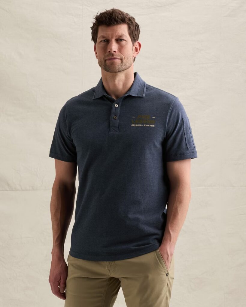 PME Legend Polo van 100% katoen Sargasso Sea