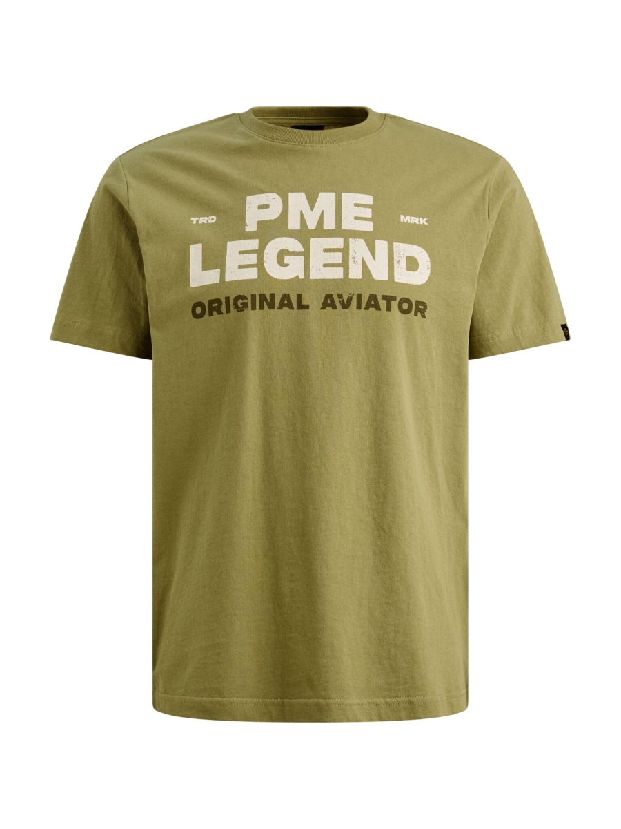 PME Legend T-shirt met artwork op de borst groen