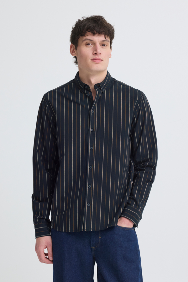 Blend Adas hemd lange mouw Oxford Style blauw