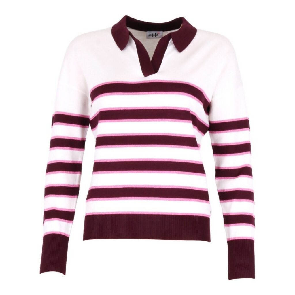 She Goes LaLa Marlon pull polo hals aubergine