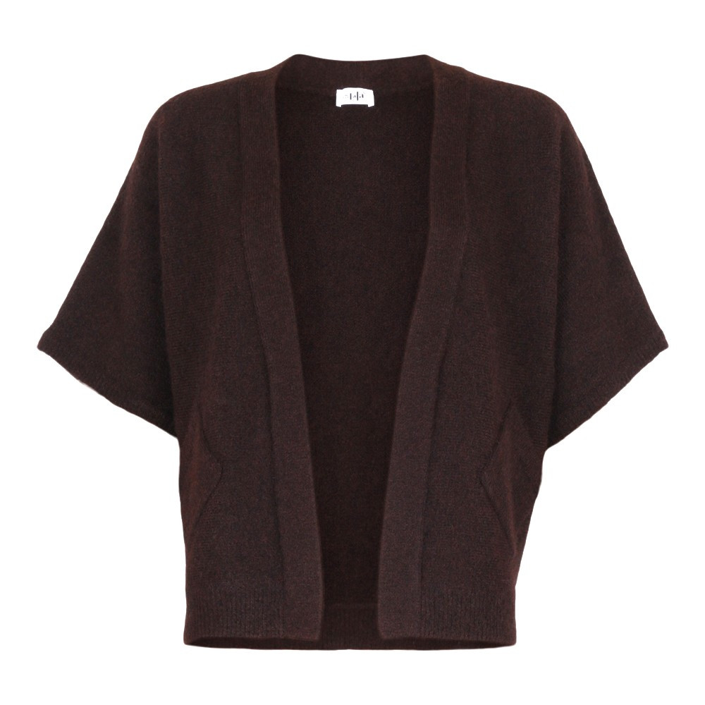 She Goes LaLa Matilde Gilet V-Hals aubergine