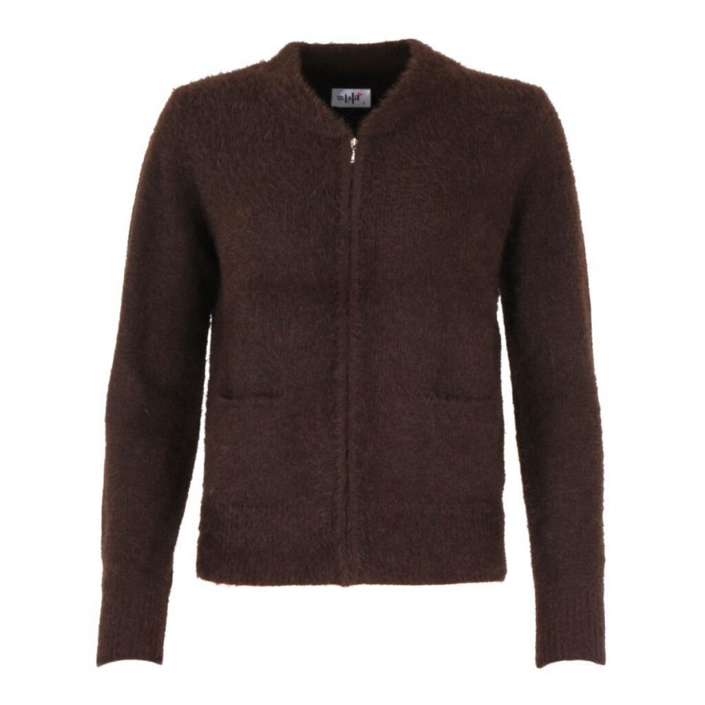 She Goes La La Marianne gilet ronde Hals bruin
