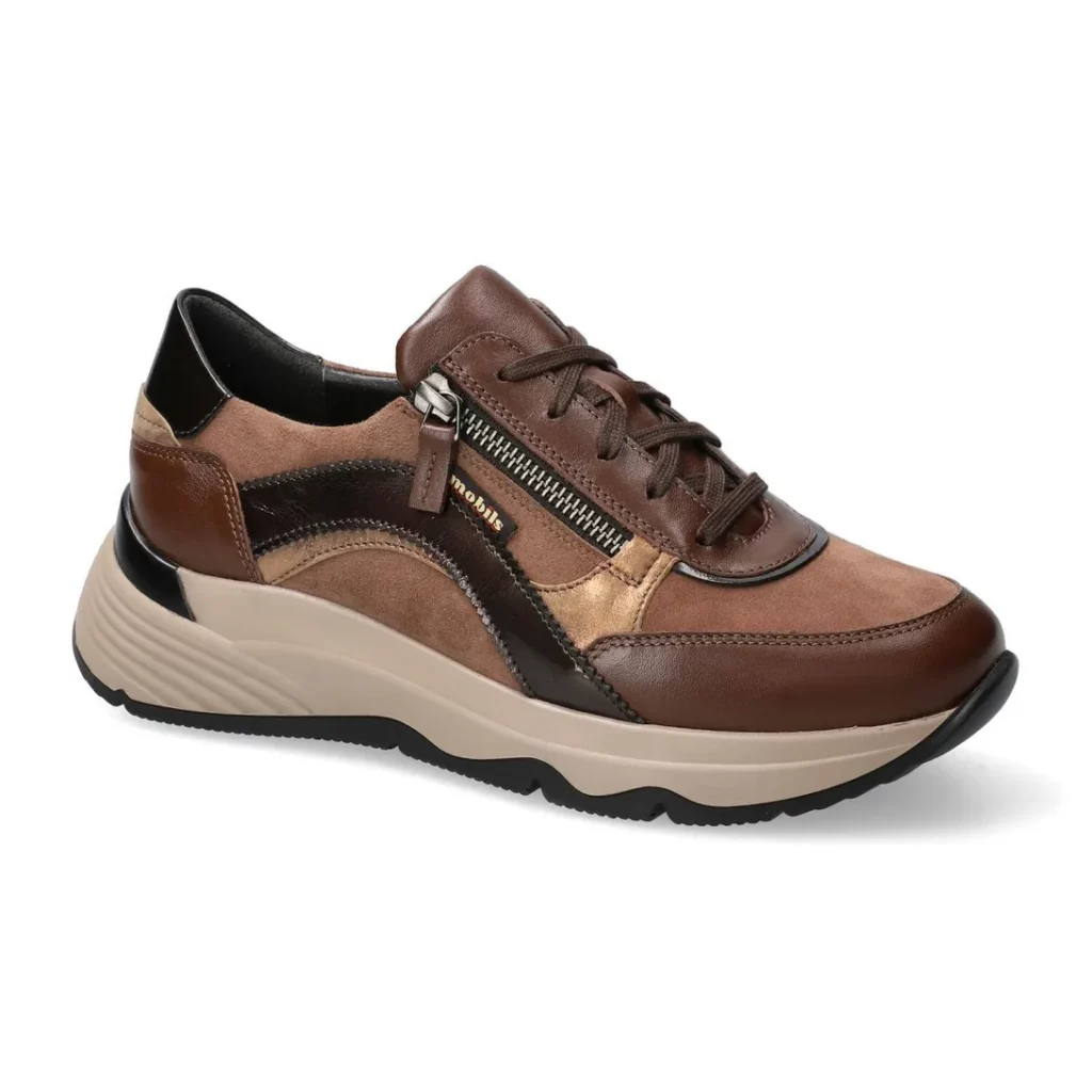 Mobils Laonie sneaker met rits dames pruim