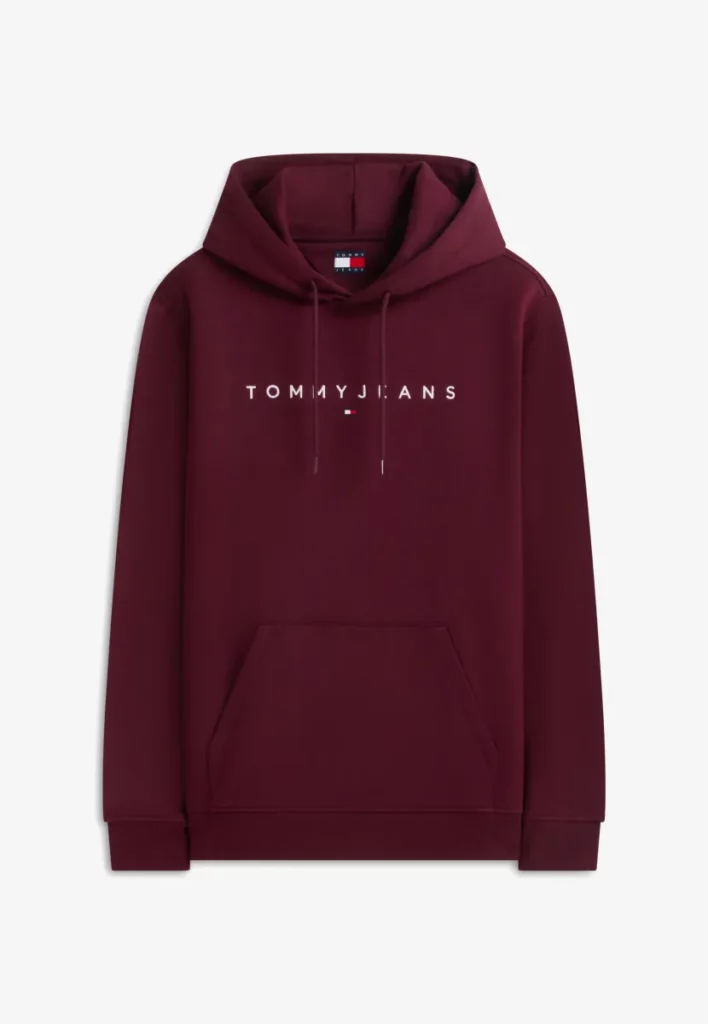 Tommy Jeans hoodie full logo bordeaux