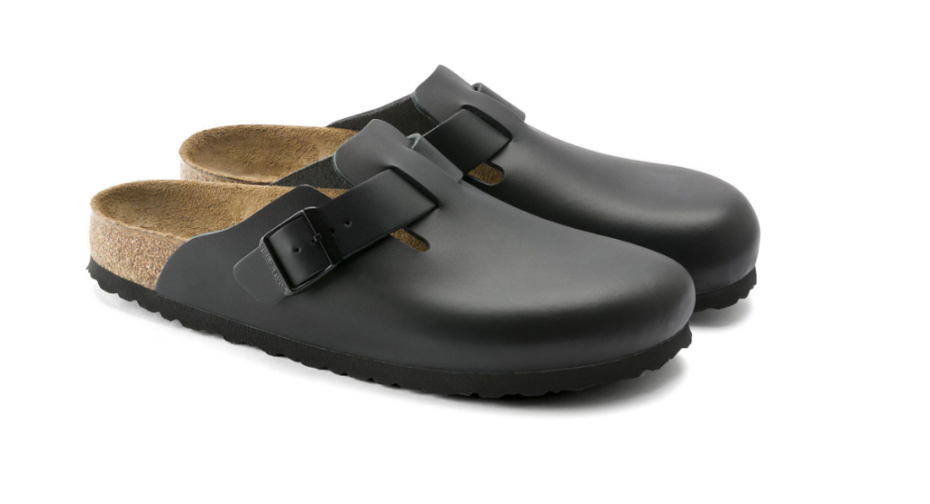 birkenstock Boston natural leather zwart