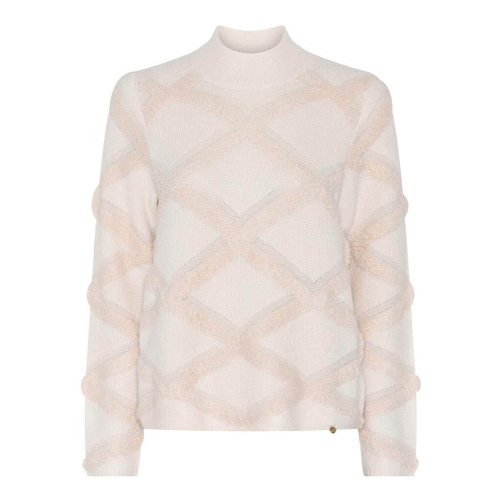 Micha trui beige met ruiten