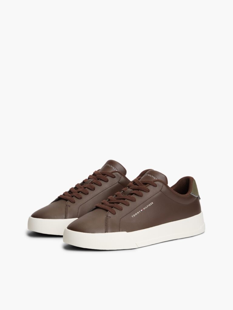 Tommy Hilfiger TH Court sneaker dames bruin